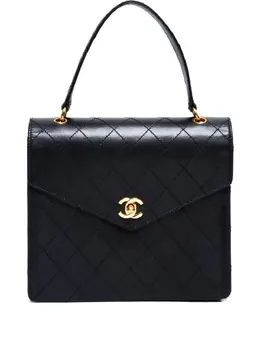 CHANEL Pre-Owned: Чёрная сумка-шоппер 
