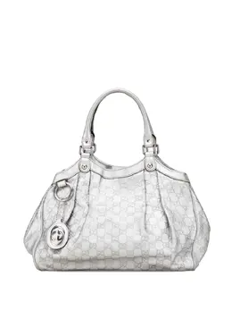 Gucci Pre-Owned: Серебристая сумка-шоппер 
