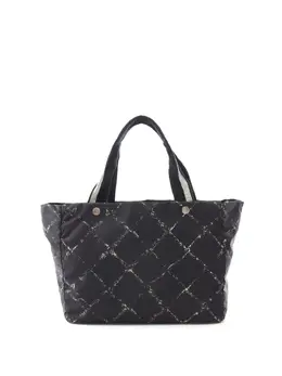 CHANEL Pre-Owned: Чёрная сумка-шоппер 