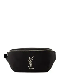 Saint Laurent: Чёрная поясная сумка 