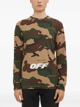 Off-White: Футболка с принтом 