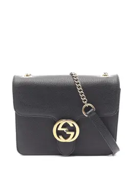 Gucci Pre-Owned: Чёрная сумка через плечо 