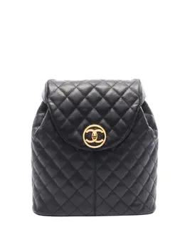 CHANEL Pre-Owned: Чёрный рюкзак 