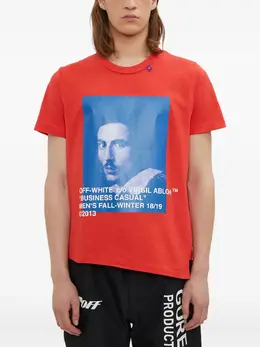 Off-White: Футболка с принтом 