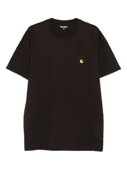 Carhartt WIP: Коричневая футболка  Chase