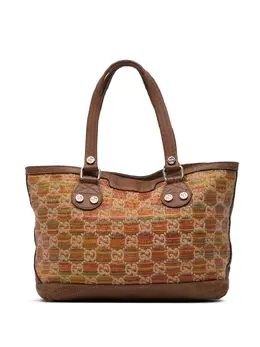 Gucci Pre-Owned: Коричневая сумка-шоппер 