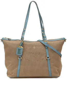 Prada Pre-Owned: Голубая сумка 