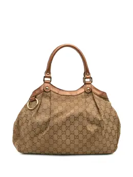 Gucci Pre-Owned: Коричневая сумка-шоппер 
