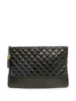 CHANEL Pre-Owned: Чёрный клатч 