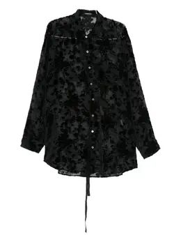 Ann Demeulemeester: Рубашка с растительным принтом 