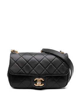 CHANEL Pre-Owned: Чёрная сумка через плечо 