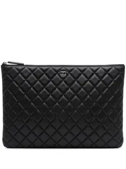 CHANEL Pre-Owned: Чёрный клатч 