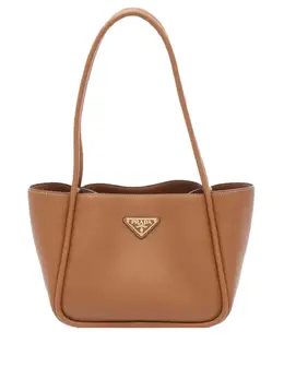 Prada Pre-Owned: Коричневая сумка-шоппер 