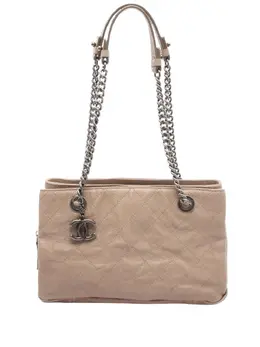 CHANEL Pre-Owned: Коричневая сумка-шоппер 