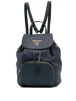 Prada Pre-Owned: Голубой рюкзак 