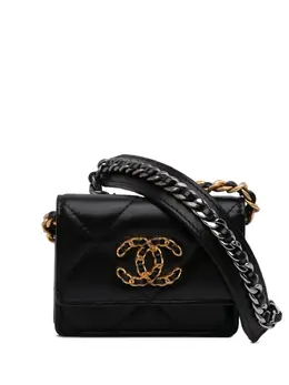CHANEL Pre-Owned: Чёрный кошелёк 