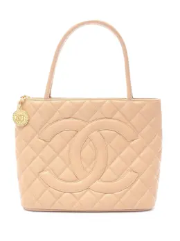 CHANEL Pre-Owned: Коричневая сумка-шоппер 