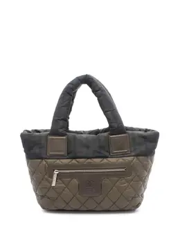 CHANEL Pre-Owned: Зелёная сумка-шоппер 