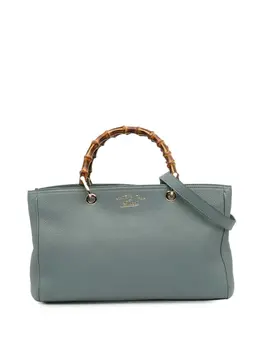 Gucci Pre-Owned: Голубая сумка-шоппер 