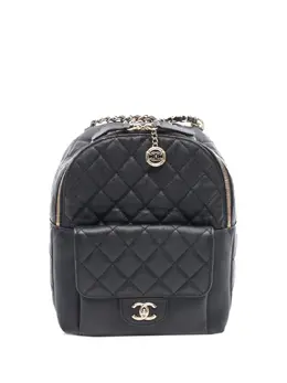 CHANEL Pre-Owned: Чёрный рюкзак 
