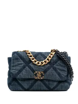 CHANEL Pre-Owned: Голубая сумка 