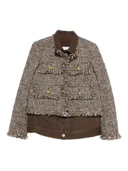 sacai: Твидовая куртка 