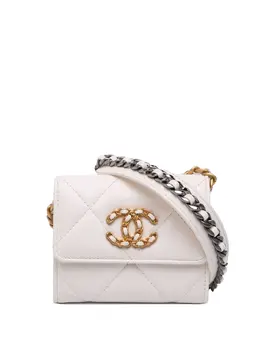 CHANEL Pre-Owned: Белый картхолдер 