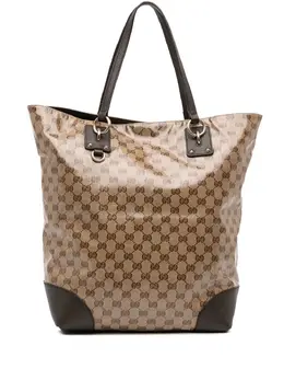 Gucci Pre-Owned: Коричневая сумка-шоппер 