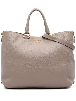 Prada Pre-Owned: Серая сумка-шоппер 