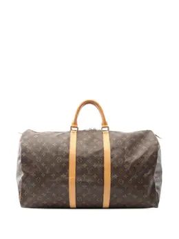 Louis Vuitton Pre-Owned: Коричневая дорожная сумка 