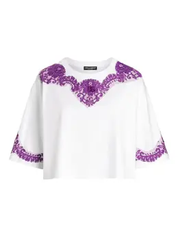 Dolce & Gabbana: Кружевная футболка  T