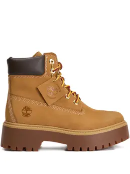 Timberland: Светлые ботинки 