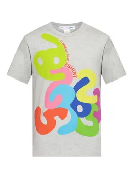 Comme Des Garçons Shirt: Футболка с абстрактным принтом 