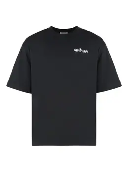 Off-White: Футболка с растительным принтом 