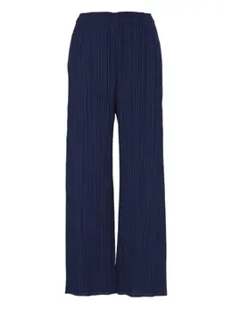 Pleats Please Issey Miyake: Синие брюки 