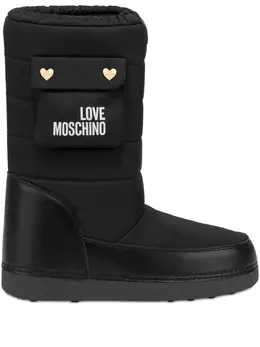 Love Moschino: Чёрные ботинки 
