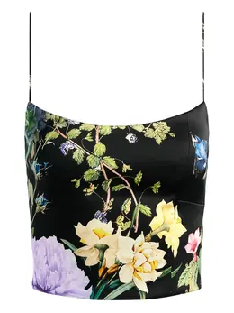 alice + olivia: Топ с растительным принтом 