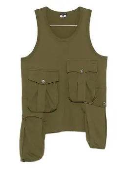 Comme des Garçons Homme Plus: Зелёный жилет 