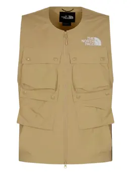 The North Face: Бежевый жилет 