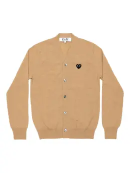 Comme Des Garçons Play: Бежевый кардиган  Heart