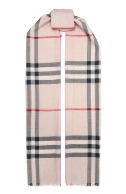 Burberry: Бежевый шарф 