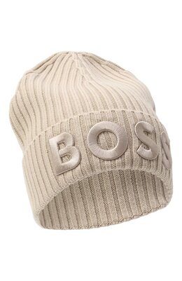 BOSS: Бежевая шапка 