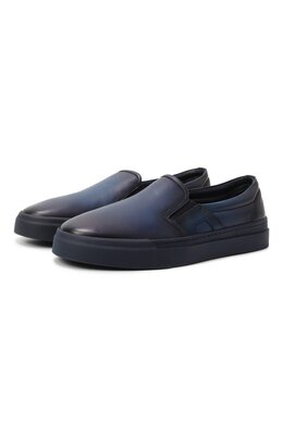 Santoni: Синие мокасины 