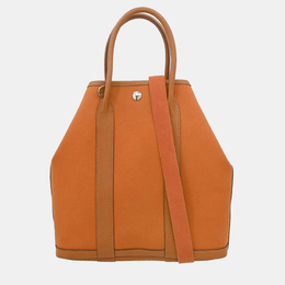 Hermes: Оранжевая сумка-шоппер 