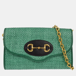 Gucci: Зелені сумки  Horsebit Chain