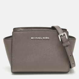 Michael Kors: Бежевая сумка через плечо 