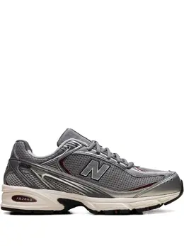 New Balance: Серебристые кроссовки 