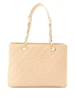 CHANEL Pre-Owned: Коричневая сумка-шоппер 