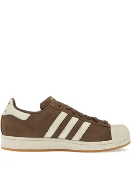 adidas: Коричневые кроссовки  Superstar