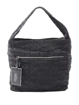 CHANEL Pre-Owned: Чёрная сумка-шоппер 